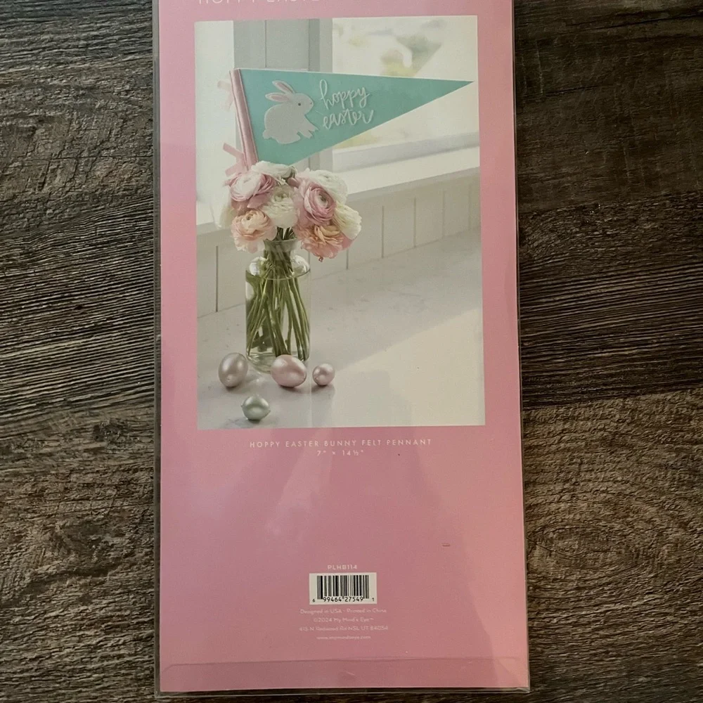 My Minds Eye! 15” Felt Pennant! Easter Spring! Brand New!